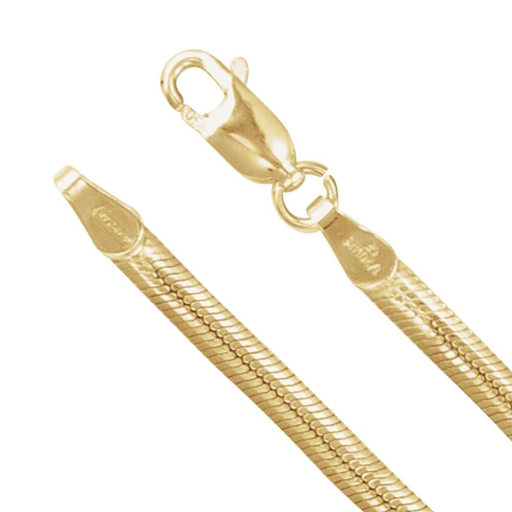 1/20 14K Yellow Gold Filled 3mm Flat Oval Snake Chain Necklace, Item C10944 by The Black Bow Jewelry Co.