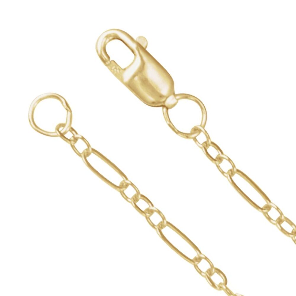 1/20 14K Yellow Gold Filled 1.8mm Adj. Figaro Chain Necklace, 16-18 In, Item C10948-18 by The Black Bow Jewelry Co.