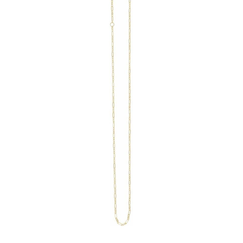 Alternate view of the 1/20 14K Yellow Gold Filled 1.8mm Adj. Figaro Chain Necklace, 16-18 In by The Black Bow Jewelry Co.
