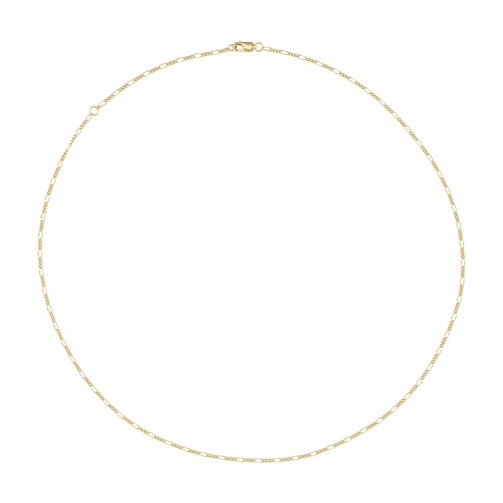 Alternate view of the 1/20 14K Yellow Gold-Filled 1.5 mm Figaro Chain Necklace, 16-18 Inch by The Black Bow Jewelry Co.