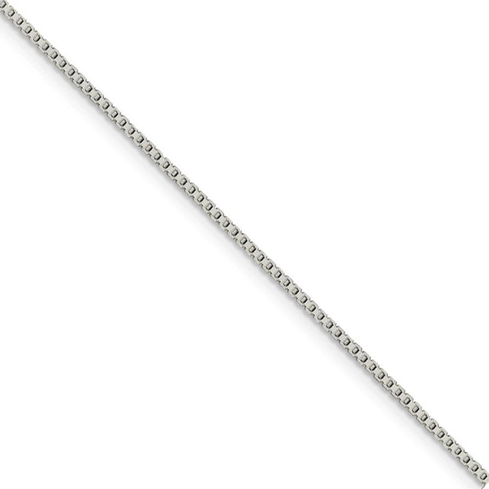 1.25mm Sterling Silver, Box Chain Necklace, Item C8024 by The Black Bow Jewelry Co.