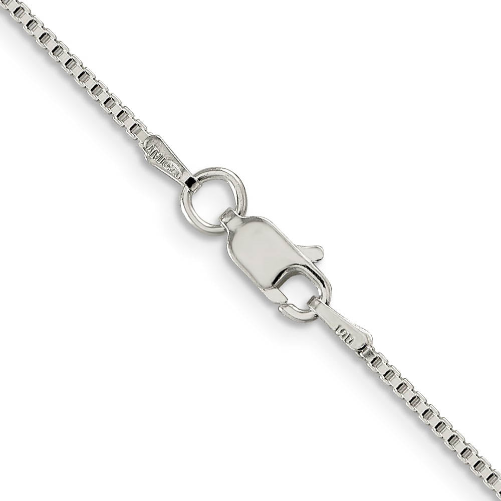 Alternate view of the 1.25mm Sterling Silver, Box Chain Necklace by The Black Bow Jewelry Co.