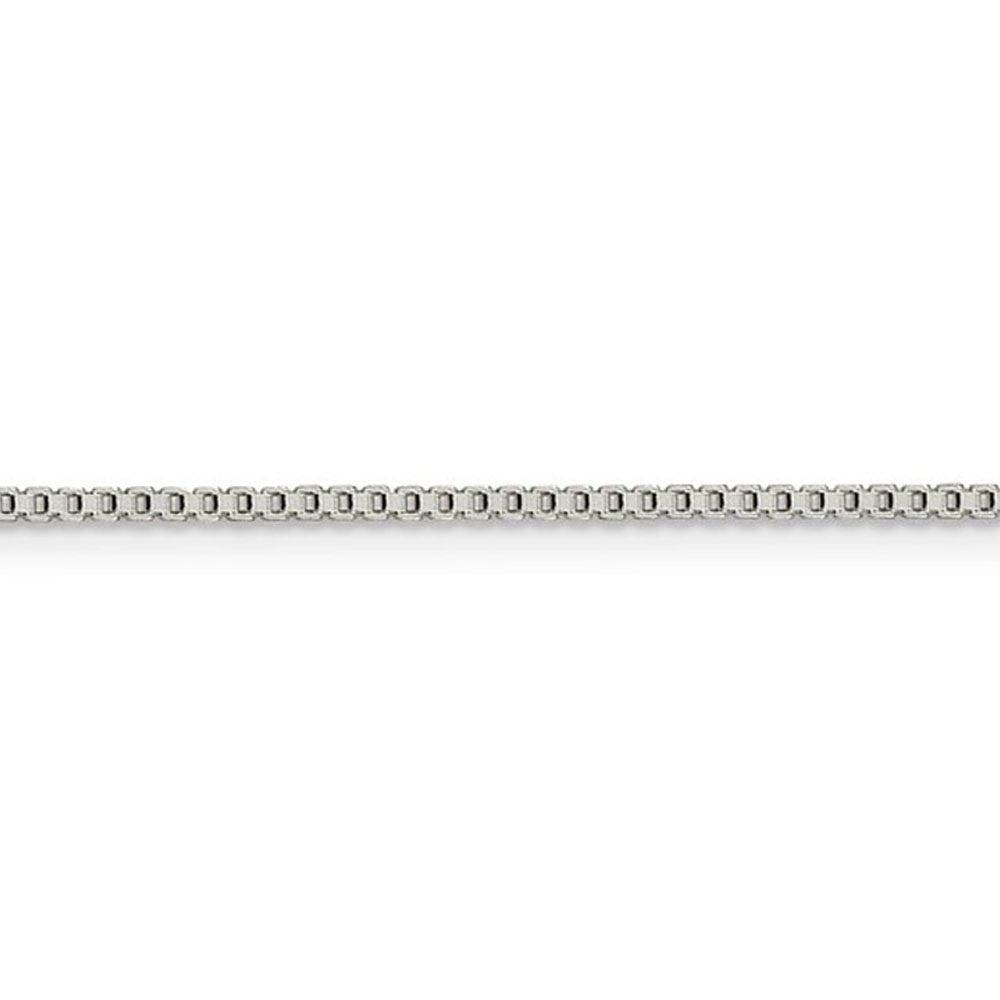 Alternate view of the 1.25mm Sterling Silver, Box Chain Necklace by The Black Bow Jewelry Co.