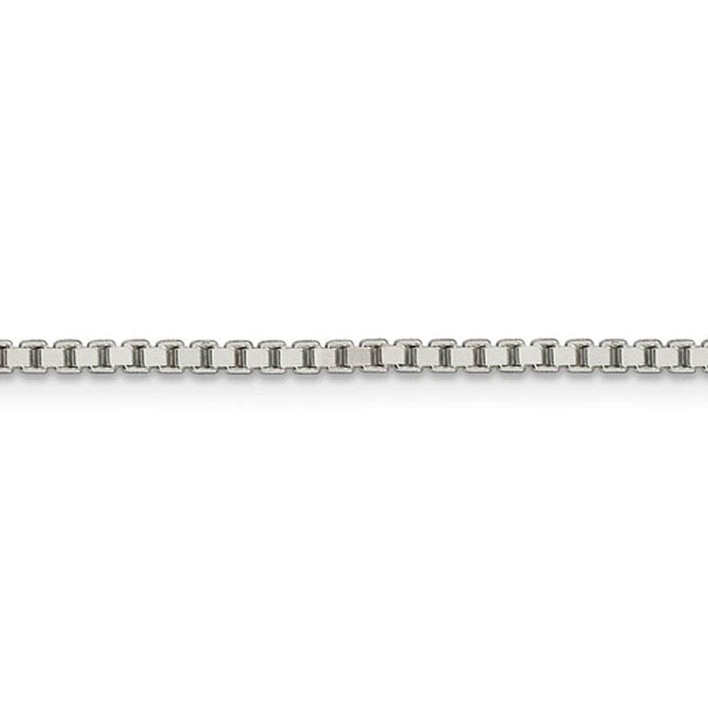 Alternate view of the 1.75mm Sterling Silver, Box Chain Necklace by The Black Bow Jewelry Co.