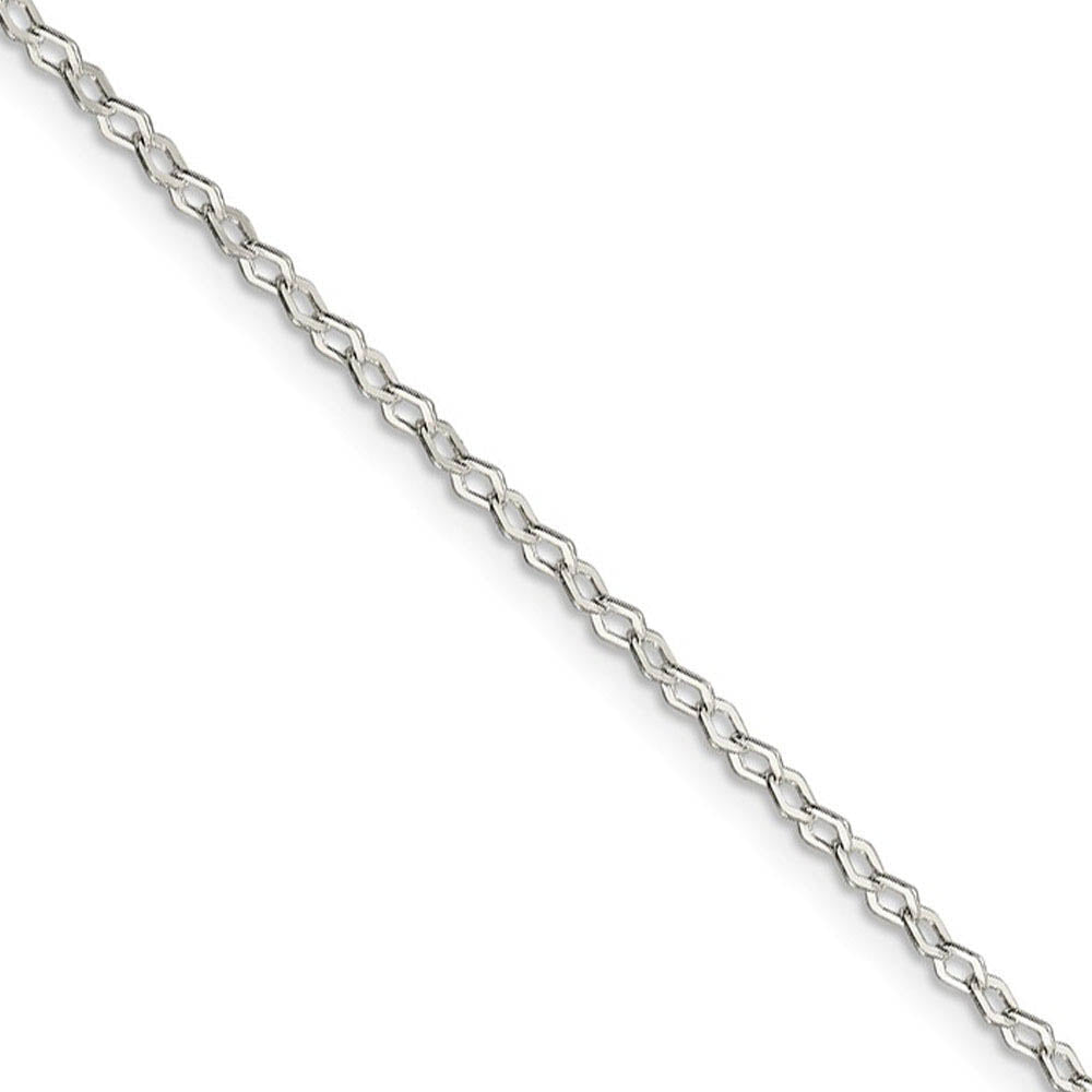 2.25mm Sterling Silver, Fancy Pendant Chain Necklace, 16 Inch, Item C8045-16 by The Black Bow Jewelry Co.