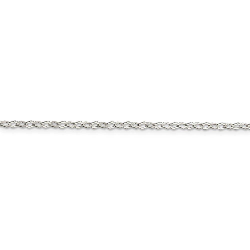 Alternate view of the 2.25mm Sterling Silver, Fancy Pendant Chain Necklace, 20 Inch by The Black Bow Jewelry Co.