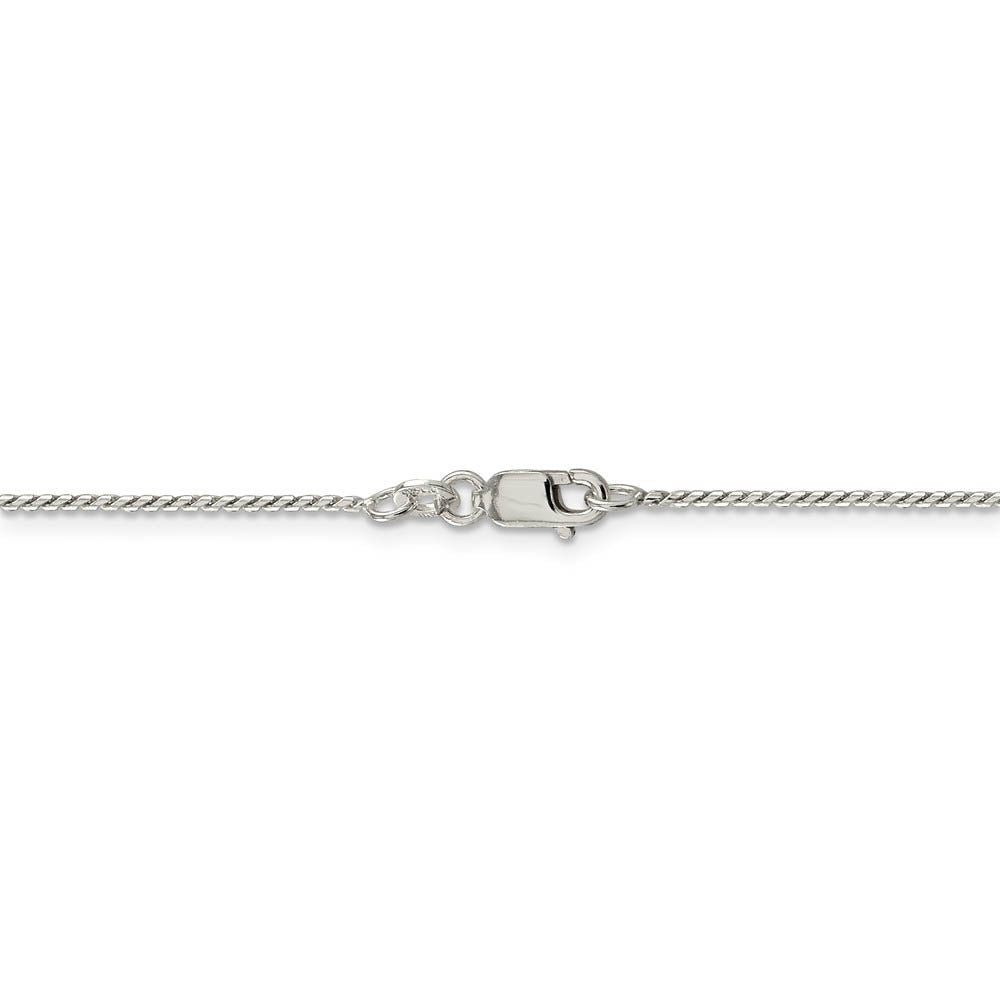 Alternate view of the 1mm Sterling Silver, Round Franco Chain Necklace by The Black Bow Jewelry Co.