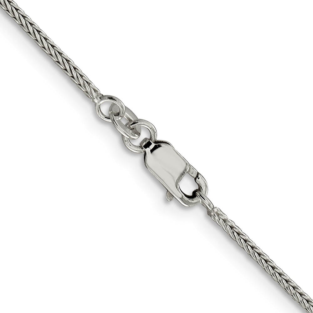 Alternate view of the 1.45mm Sterling Silver Diamond Cut Solid Round Franco Chain Bracelet by The Black Bow Jewelry Co.