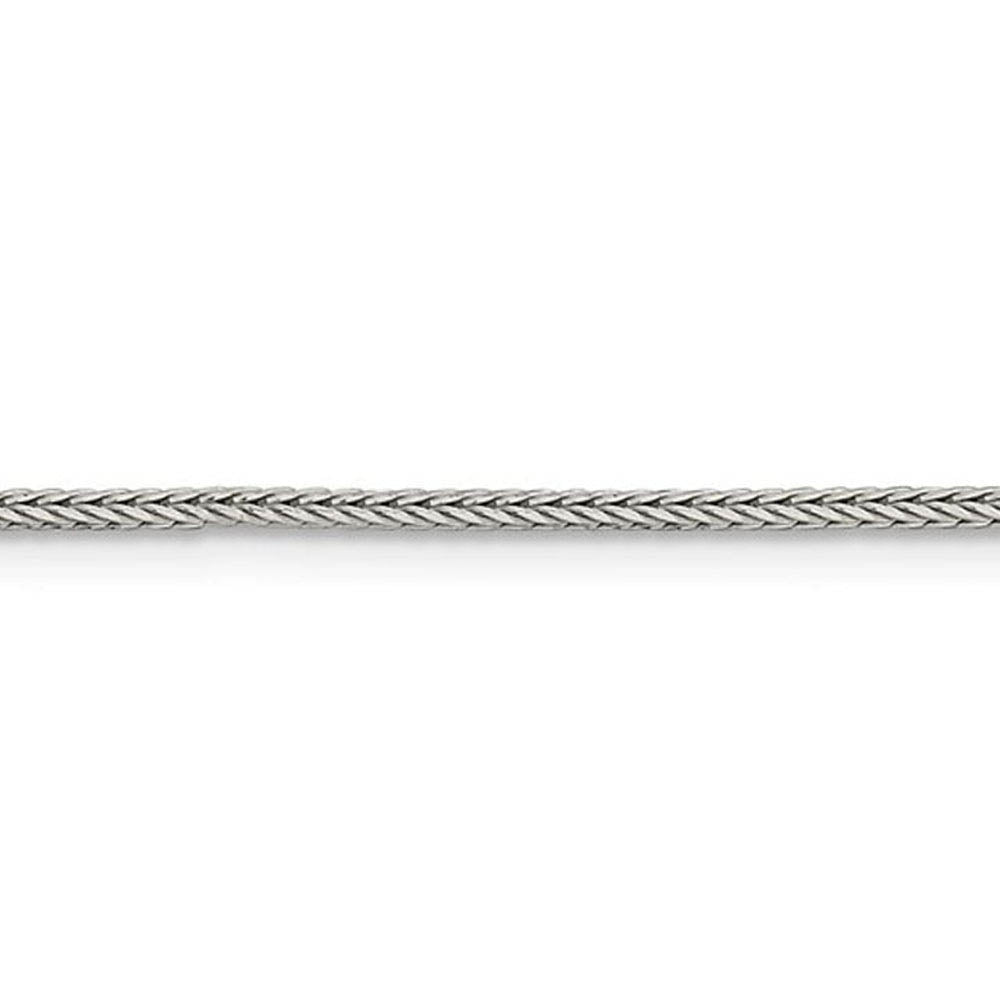 Alternate view of the 1.45mm Sterling Silver Diamond Cut Solid Round Franco Chain Bracelet by The Black Bow Jewelry Co.