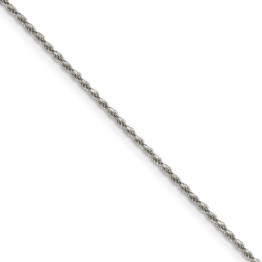 1.5mm Sterling Silver, Diamond Cut Solid Rope Chain Necklace, Item C8064 by The Black Bow Jewelry Co.