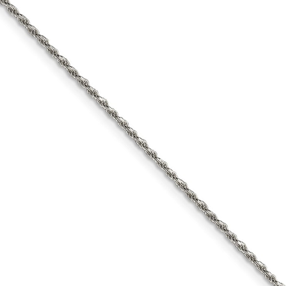 1.5mm Sterling Silver, Diamond Cut Solid Rope Chain Necklace, Item C8064 by The Black Bow Jewelry Co.