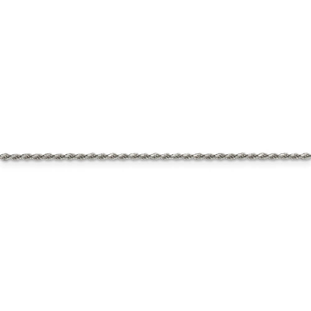 Alternate view of the 1.5mm Sterling Silver, D/Cut Rope Chain Anklet or Bracelet, 9 Inch by The Black Bow Jewelry Co.