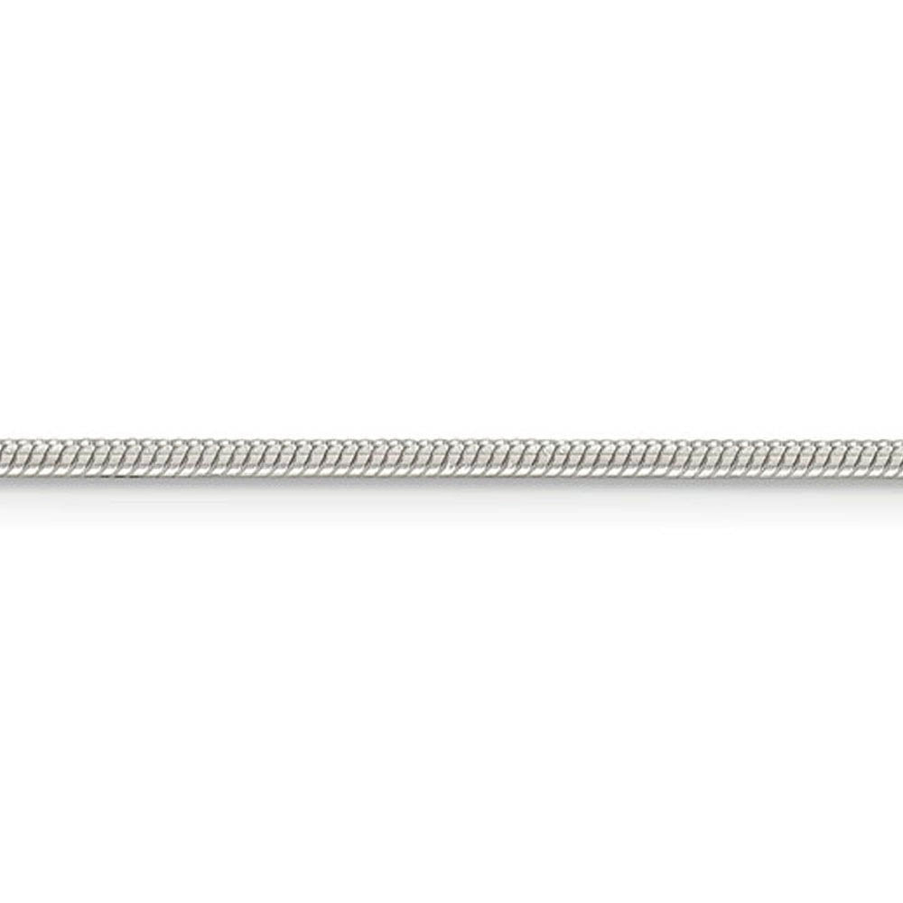 Alternate view of the 1.5mm Sterling Silver, Round Solid Snake Chain Bracelet by The Black Bow Jewelry Co.