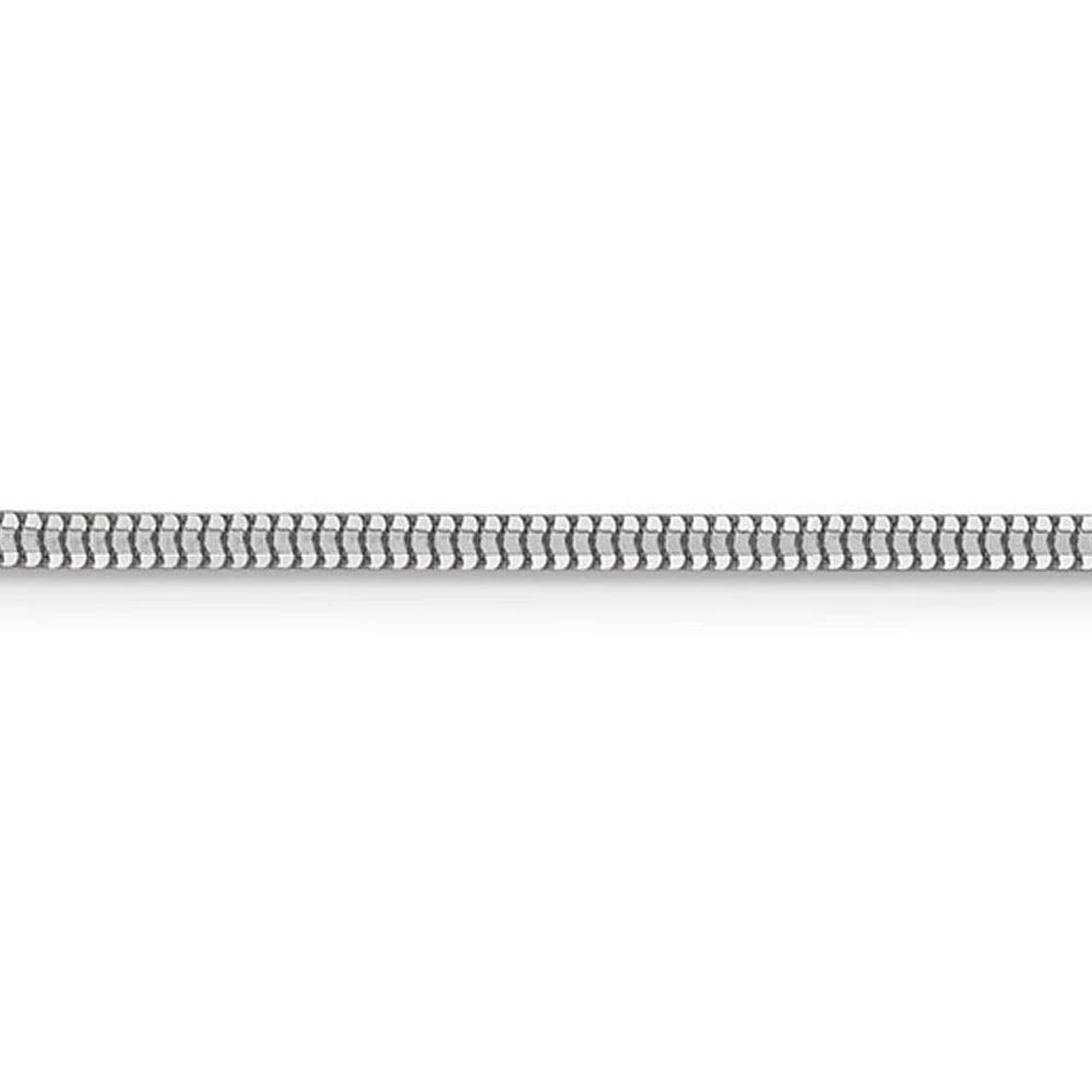 Alternate view of the 2mm Sterling Silver Diamond Cut Solid Round Snake Chain Necklace by The Black Bow Jewelry Co.