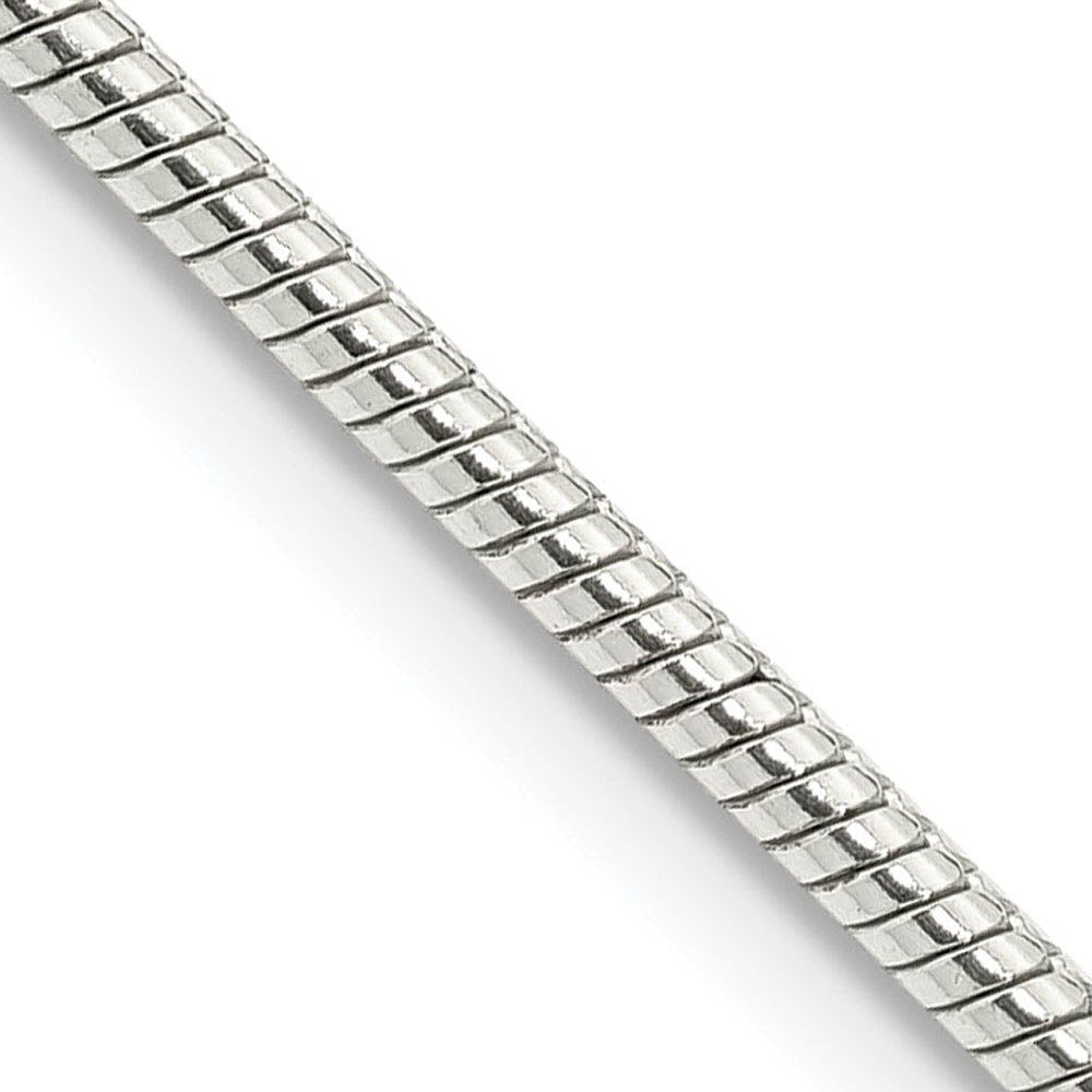 2mm Sterling Silver, Round Solid Snake Chain Bracelet, Item C8082-B by The Black Bow Jewelry Co.