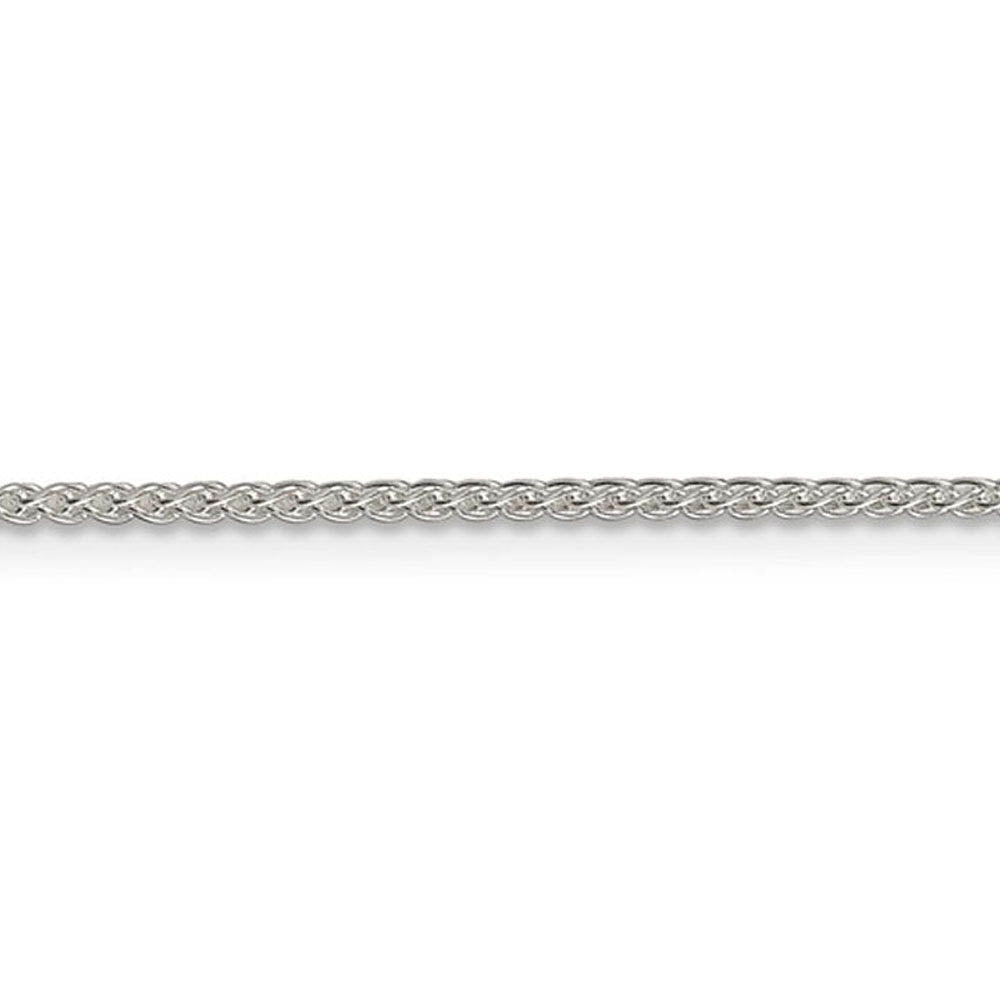 Alternate view of the 1.5mm Sterling Silver, Round Solid Spiga Chain Necklace by The Black Bow Jewelry Co.