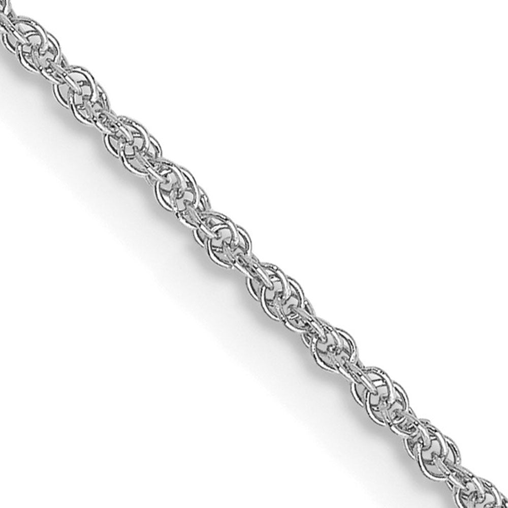 1.1mm, 14K White Gold, Solid Baby Rope Chain Necklace, Item C8110 by The Black Bow Jewelry Co.