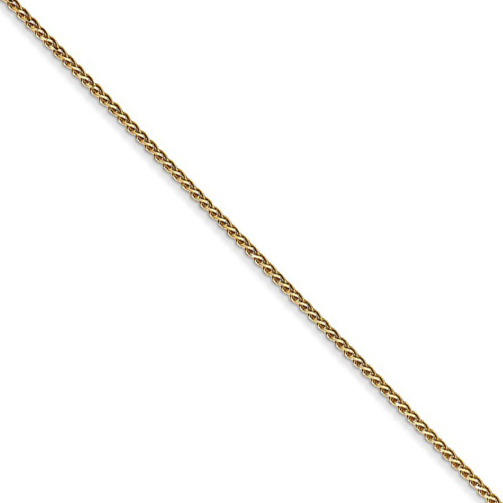 1mm, 14k Yellow Gold, Diamond Cut Solid Spiga Chain Necklace, Item C8135 by The Black Bow Jewelry Co.
