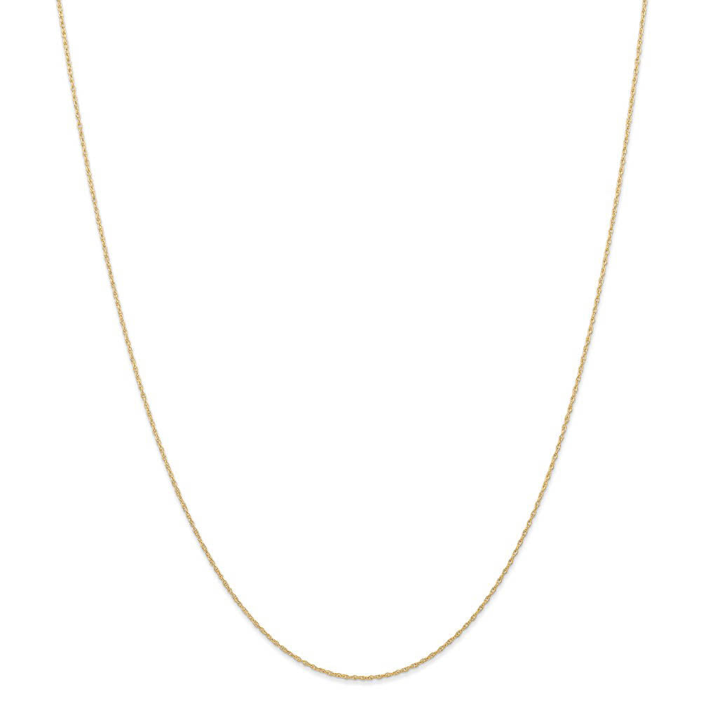 Alternate view of the 0.6mm, 14k Yellow Gold, Cable Rope Chain Necklace by The Black Bow Jewelry Co.