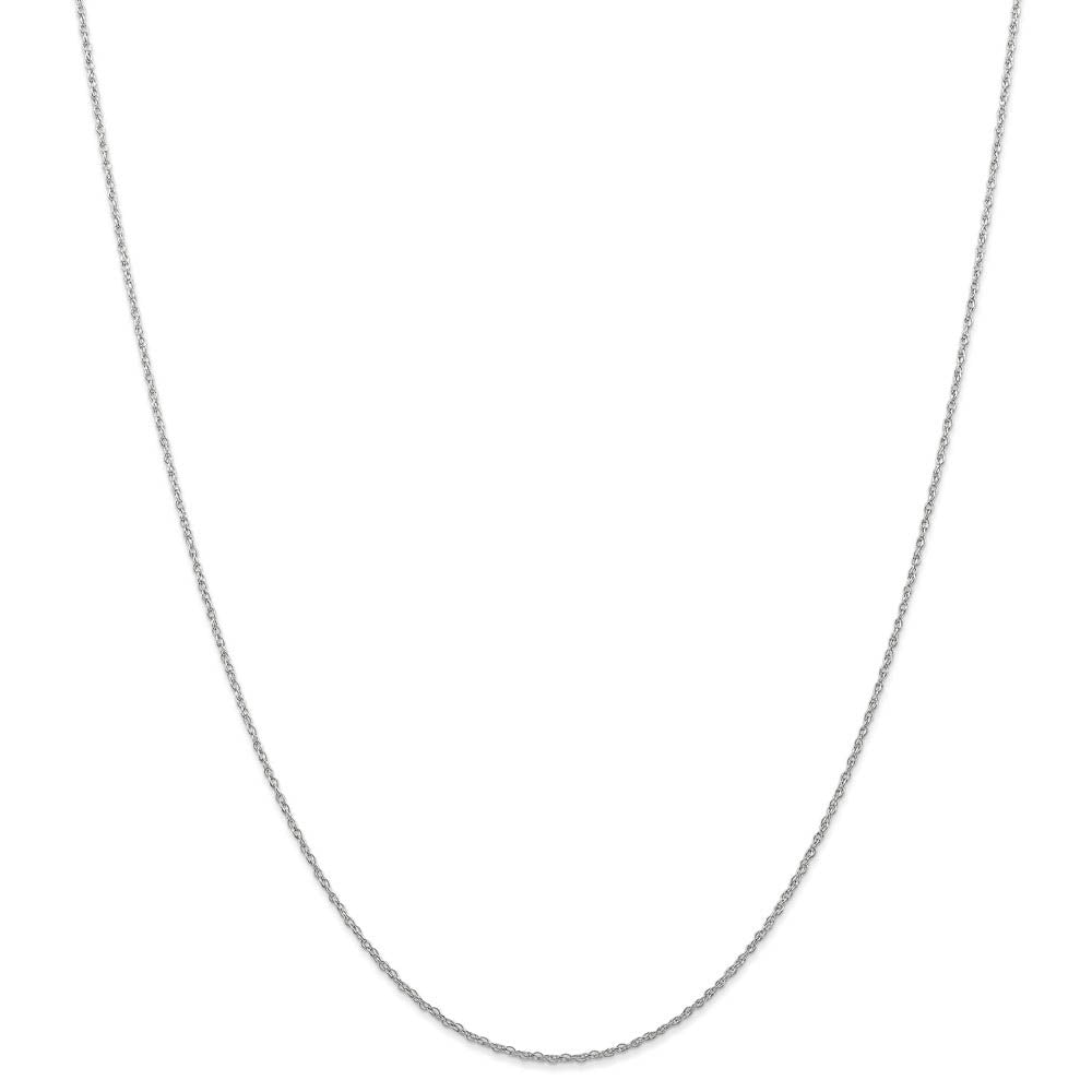 Alternate view of the 0.7mm, 14k White Gold, Cable Rope Chain Necklace by The Black Bow Jewelry Co.