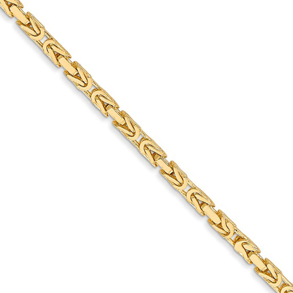 2mm, 14k Yellow Gold, Solid Byzantine Chain Necklace, Item C8243 by The Black Bow Jewelry Co.