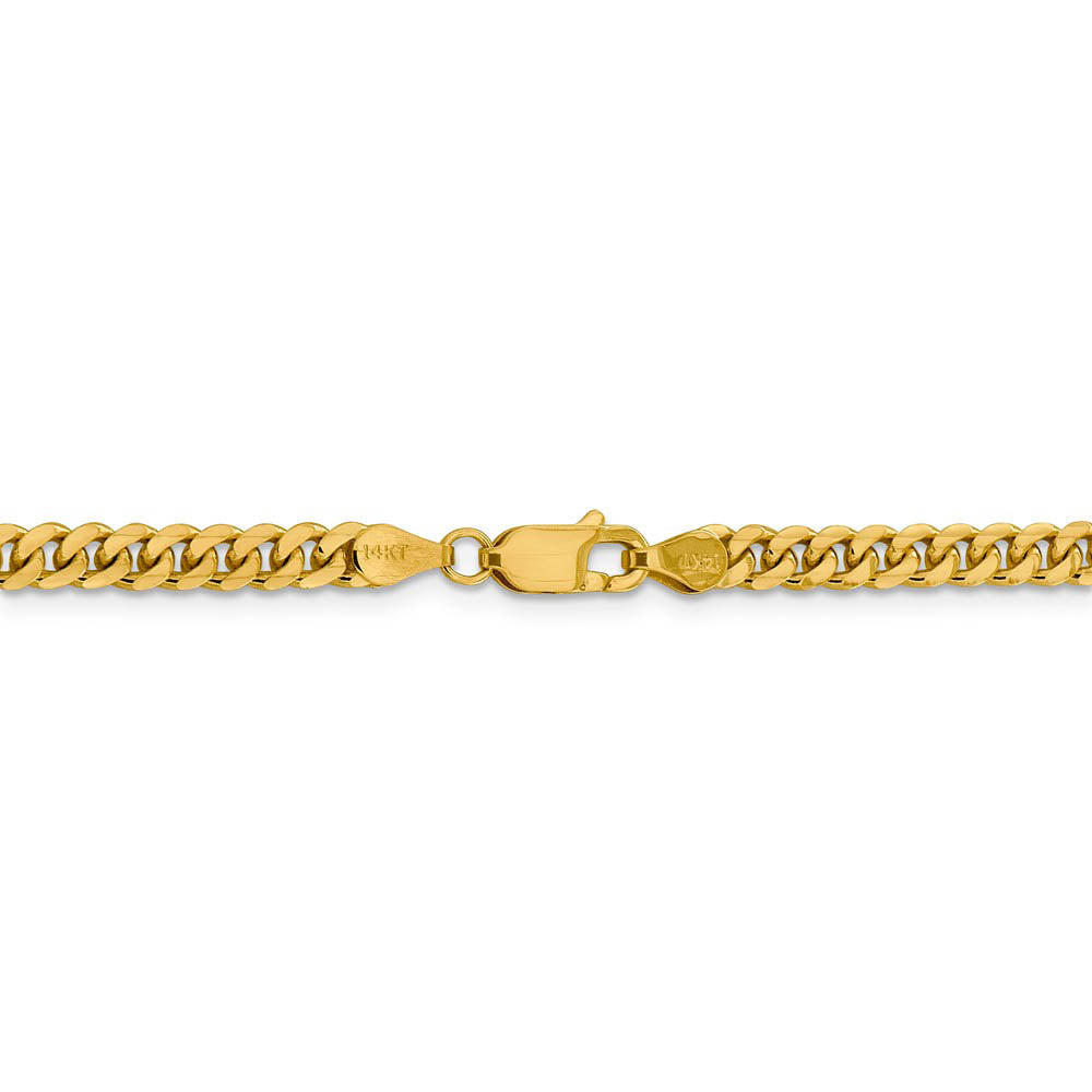 Alternate view of the 4.25mm, 14k Yellow Gold, Miami Cuban (Curb) Chain Bracelet by The Black Bow Jewelry Co.