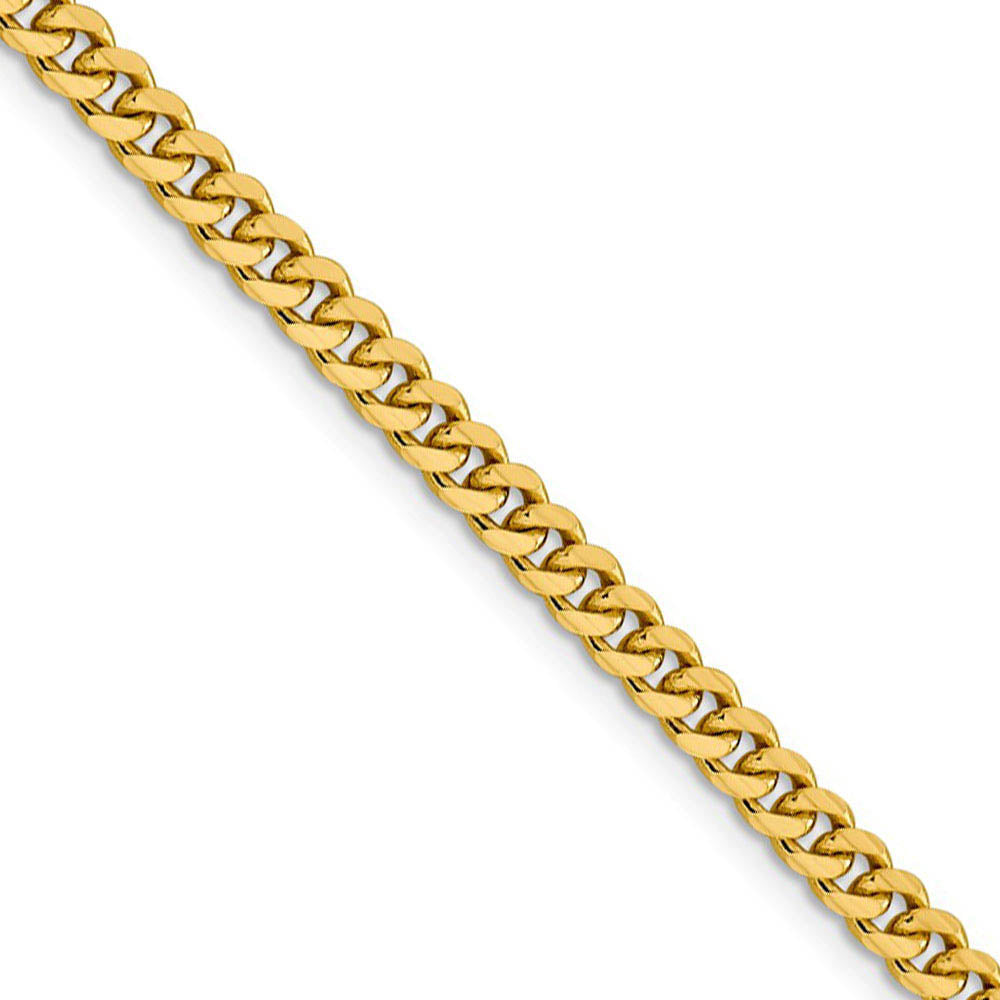 4.25mm 14K Yellow Gold Solid Miami Cuban (Curb) Chain Necklace