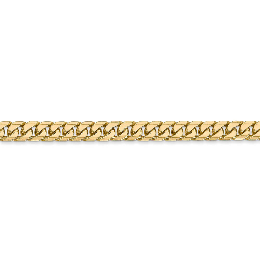 Alternate view of the 4.3mm, 14k Yellow Gold, Miami Cuban (Curb) Chain Bracelet by The Black Bow Jewelry Co.
