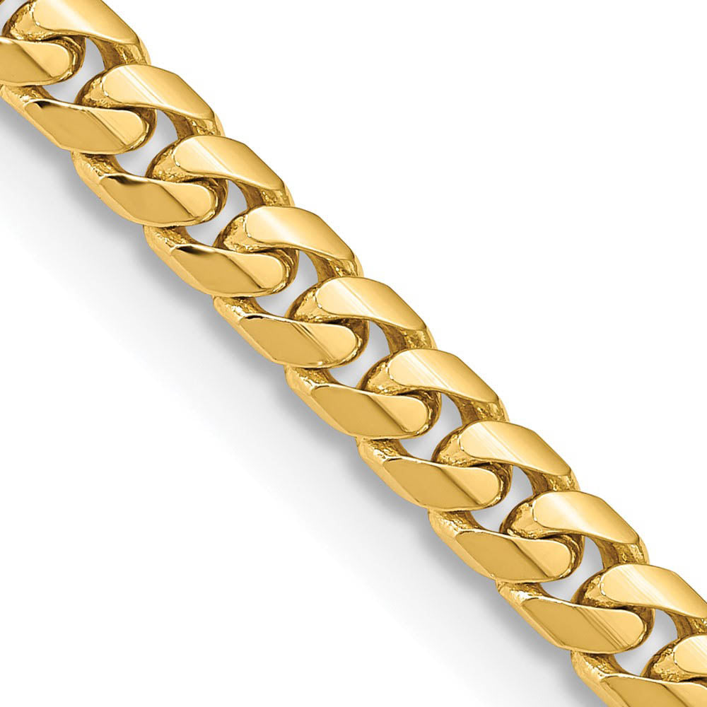 Men's 5.5mm 14K Yellow Gold Solid Miami Cuban (Curb) Chain Necklace, Item C8266 by The Black Bow Jewelry Co.