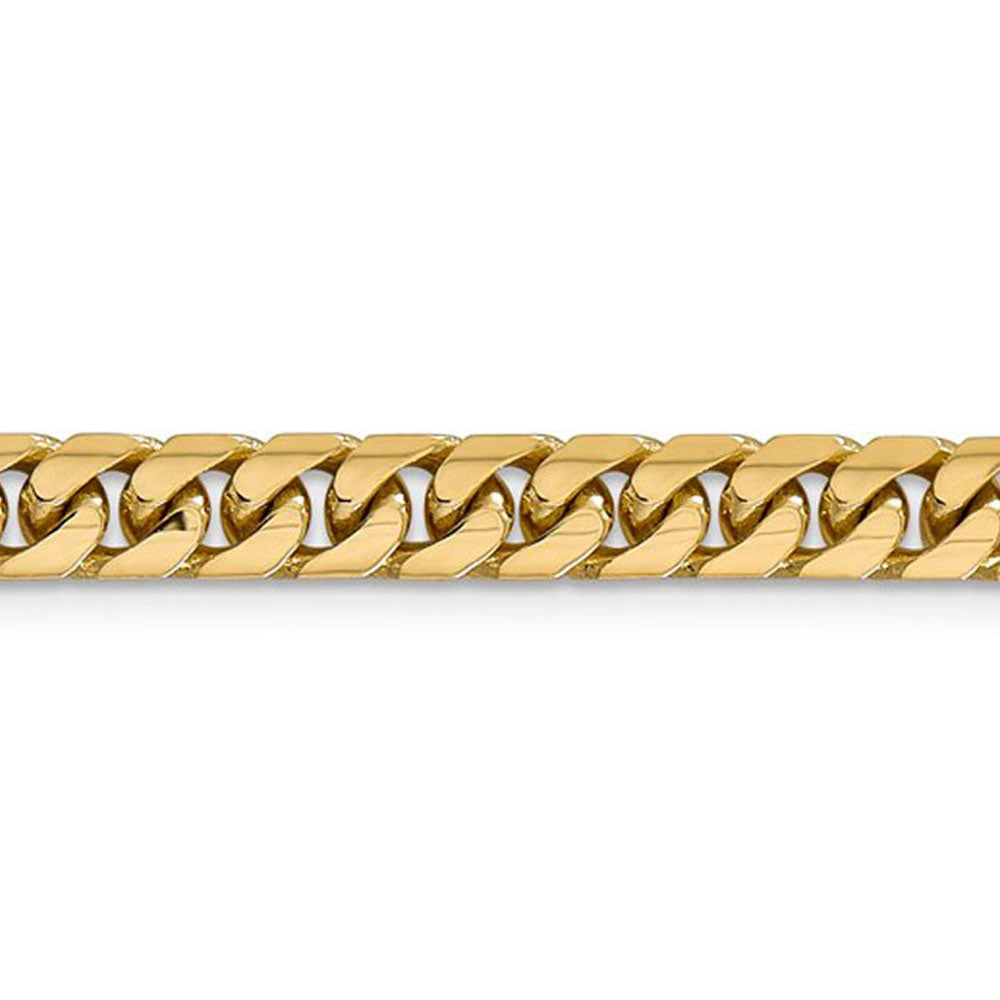 Alternate view of the Men&#39;s 5.5mm 14K Yellow Gold Solid Miami Cuban (Curb) Chain Necklace by The Black Bow Jewelry Co.