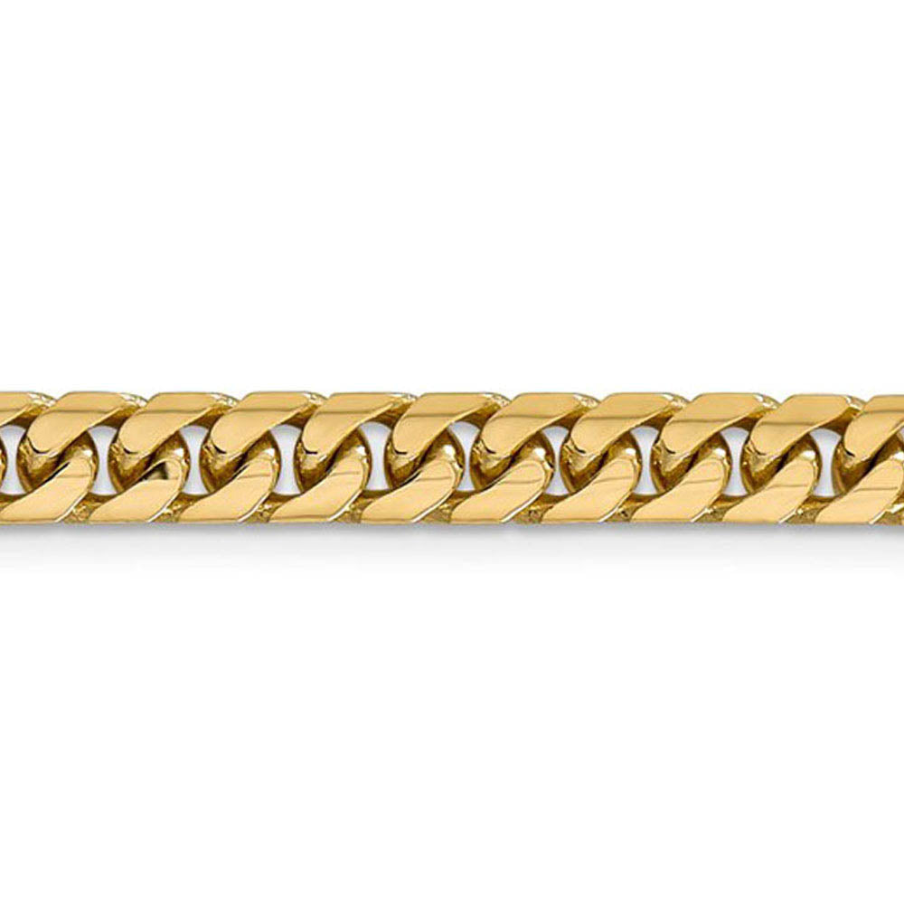 Alternate view of the Men's 5.5mm 14K Yellow Gold Solid Miami Cuban (Curb) Chain Necklace by The Black Bow Jewelry Co.