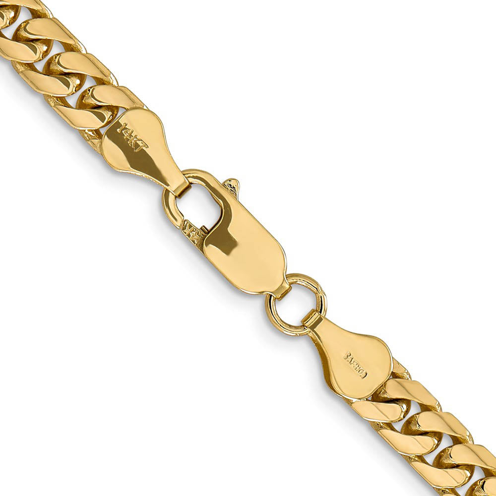 Alternate view of the Men's 5.5mm 14K Yellow Gold Solid Miami Cuban (Curb) Chain Necklace by The Black Bow Jewelry Co.
