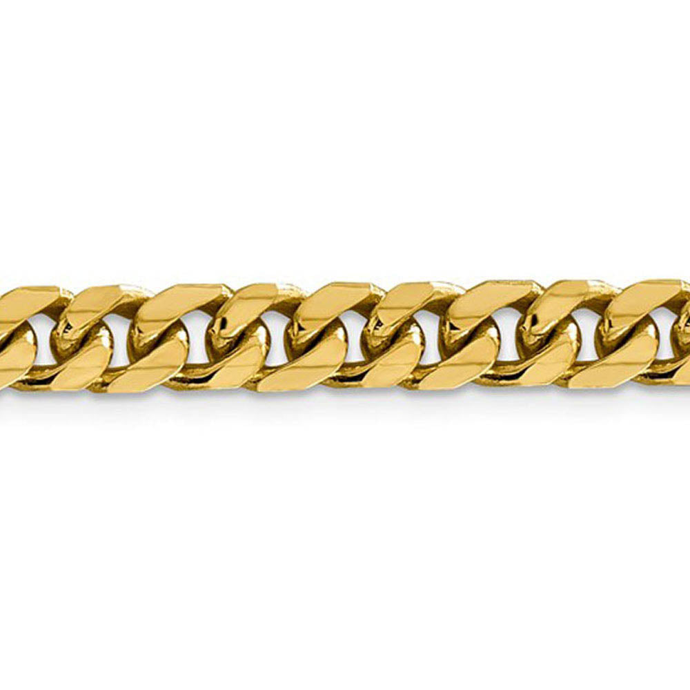 Alternate view of the 6.25mm, 14k Yellow Gold, Miami Cuban (Curb) Chain Necklace by The Black Bow Jewelry Co.