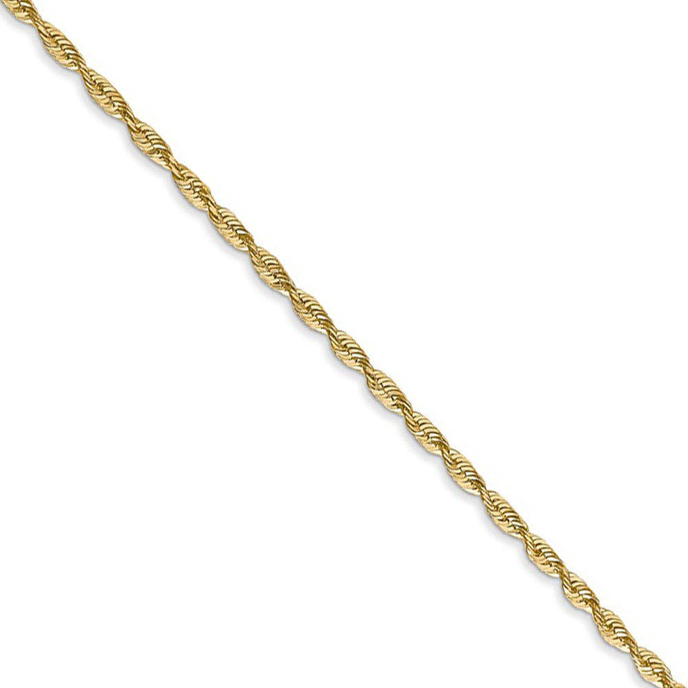 1.8mm, 14k Yellow Gold Light Diamond Cut Rope Chain Bracelet, 8 Inch, Item C8271-08 by The Black Bow Jewelry Co.
