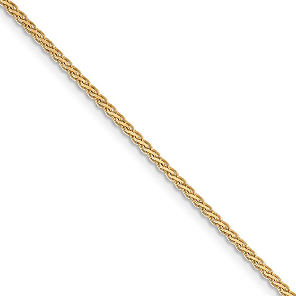 1.8mm, 14k Yellow Gold, Flat Wheat Chain Necklace, Item C8328 by The Black Bow Jewelry Co.
