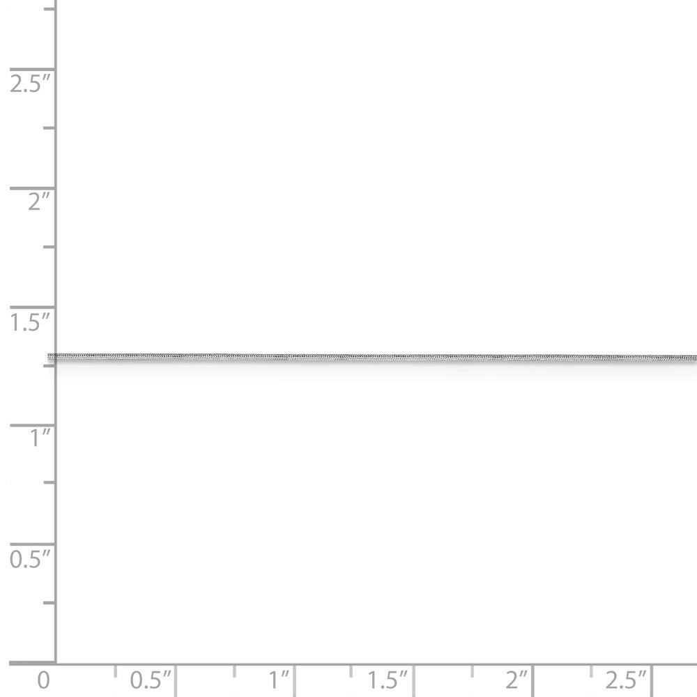 Alternate view of the 0.7mm, 14k White Gold, Octagonal Snake Chain Necklace by The Black Bow Jewelry Co.