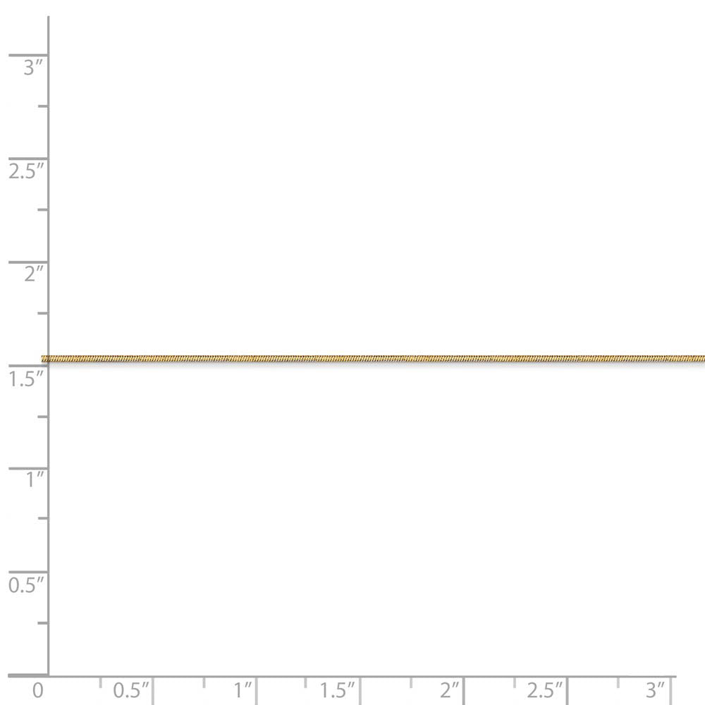 Alternate view of the 0.8mm, 14k Yellow Gold, Octagonal Snake Chain Anklet or Bracelet by The Black Bow Jewelry Co.