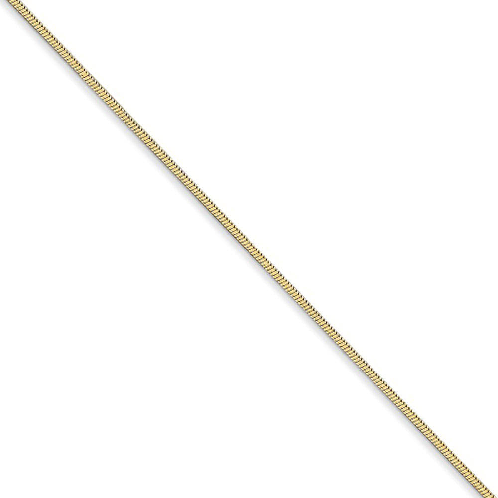 1mm, 14k Yellow Gold, Octagonal Snake Chain Necklace, Item C8384 by The Black Bow Jewelry Co.