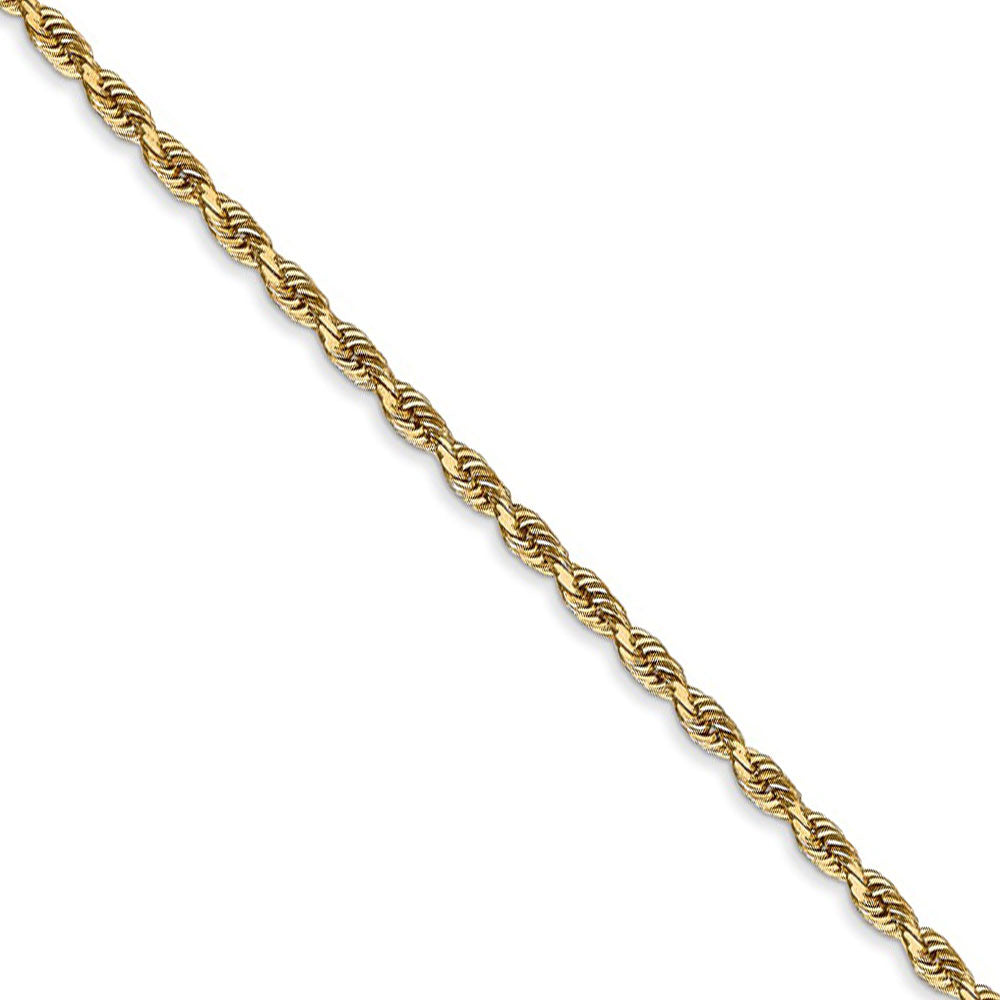 2.25mm, 14k Yellow Gold, D/C Quadruple Rope Chain Necklace