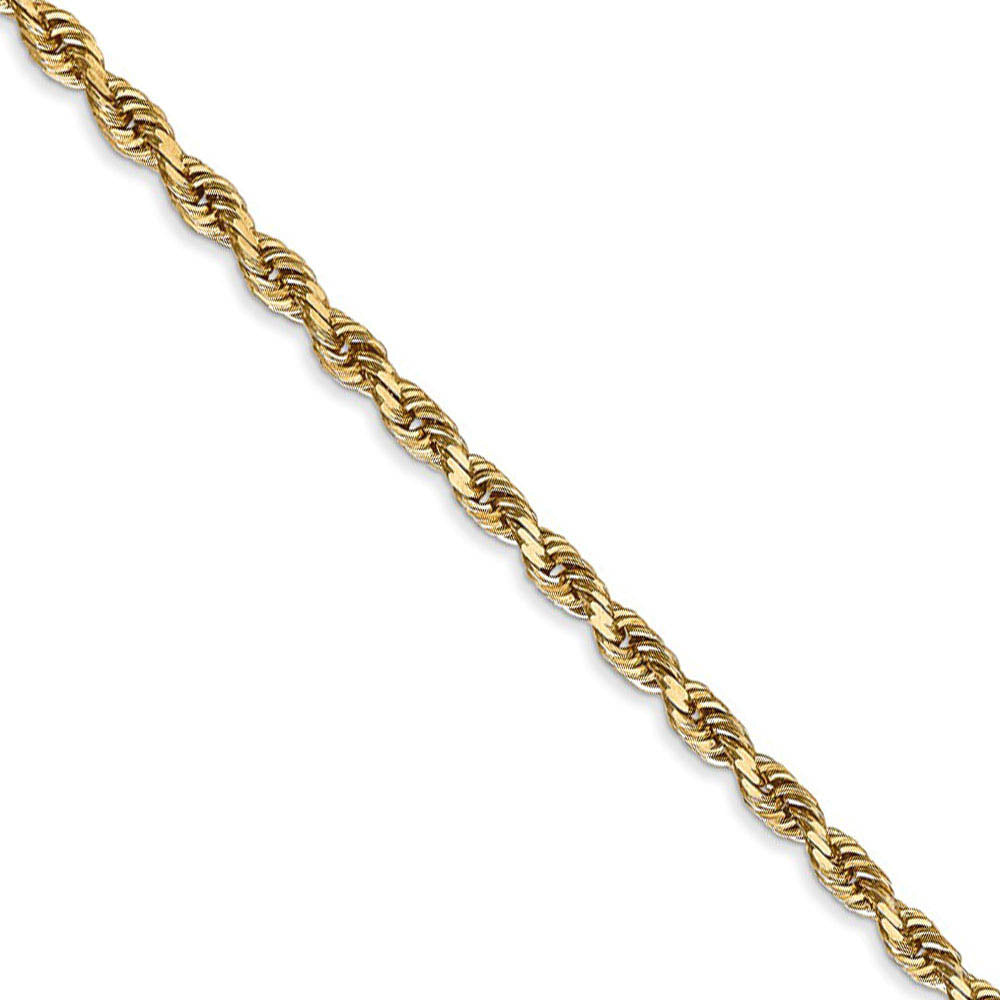 3mm, 14k Yellow Gold, D/C Quadruple Rope Chain Necklace
