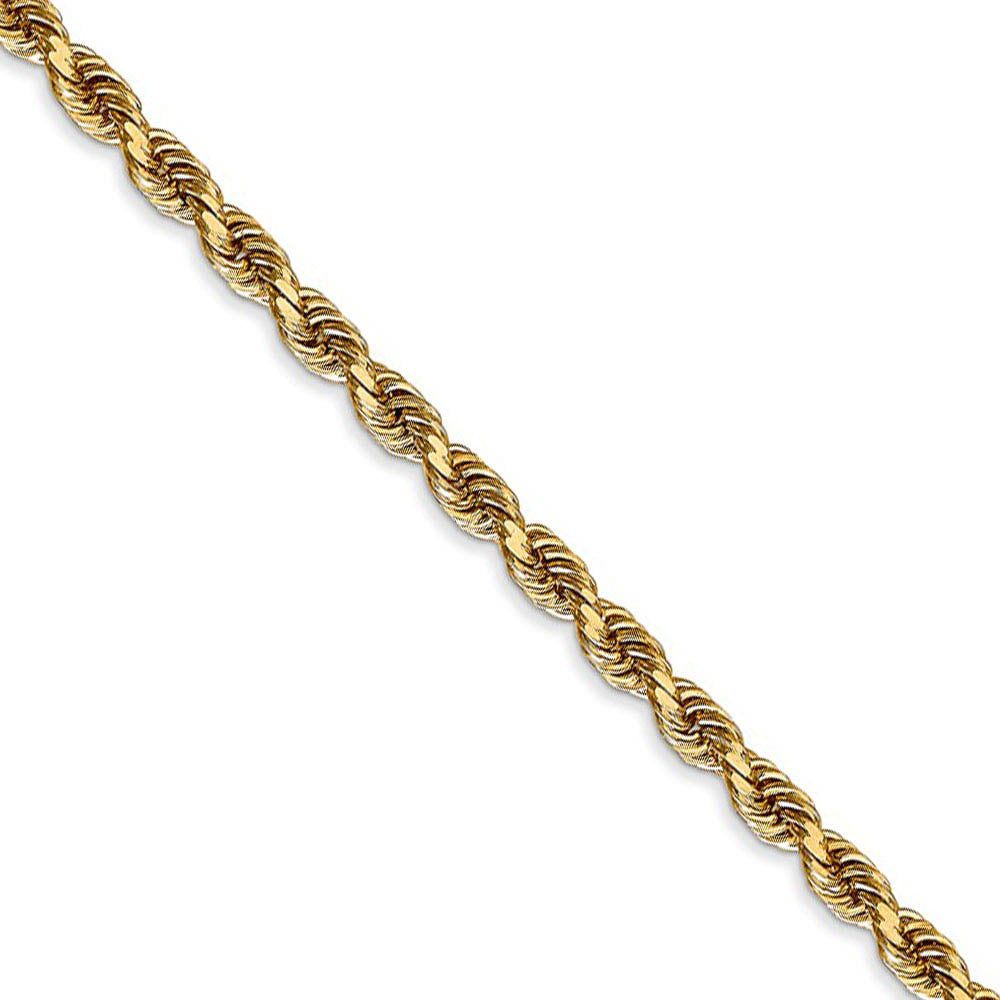 3.35mm, 14k Yellow Gold, D/C Quadruple Rope Chain Necklace, Item C8397 by The Black Bow Jewelry Co.