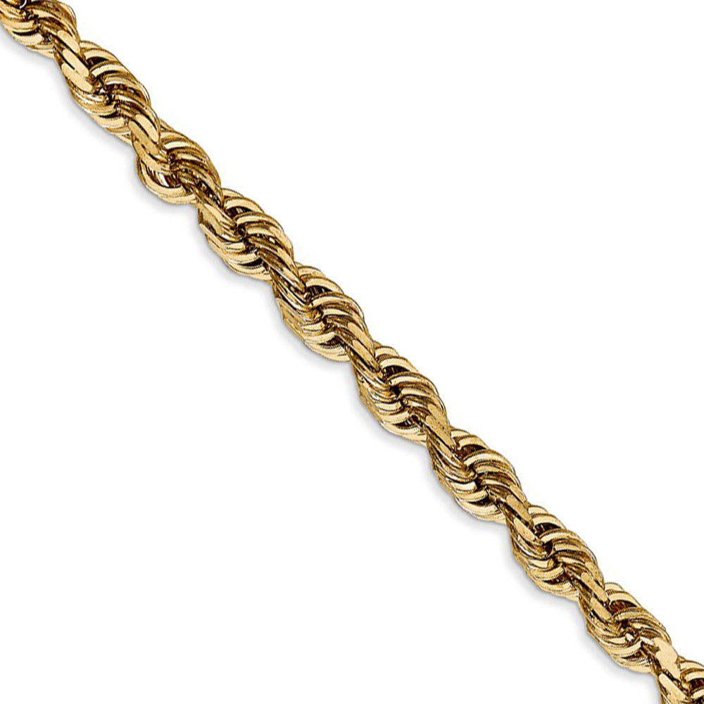 4.5mm, 14k Yellow Gold, D/C Quadruple Rope Chain Necklace, Item C8399 by The Black Bow Jewelry Co.