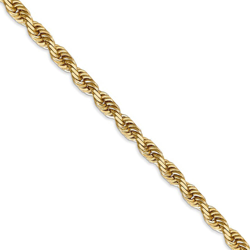 5mm, 14k Yellow Gold, D/C Quadruple Rope Chain Necklace