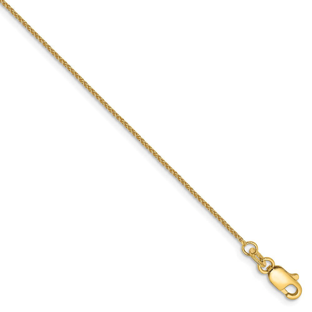 0.8mm, 14k Yellow Gold, Solid Spiga Chain Bracelet, 6 Inch, Item C8409-06 by The Black Bow Jewelry Co.