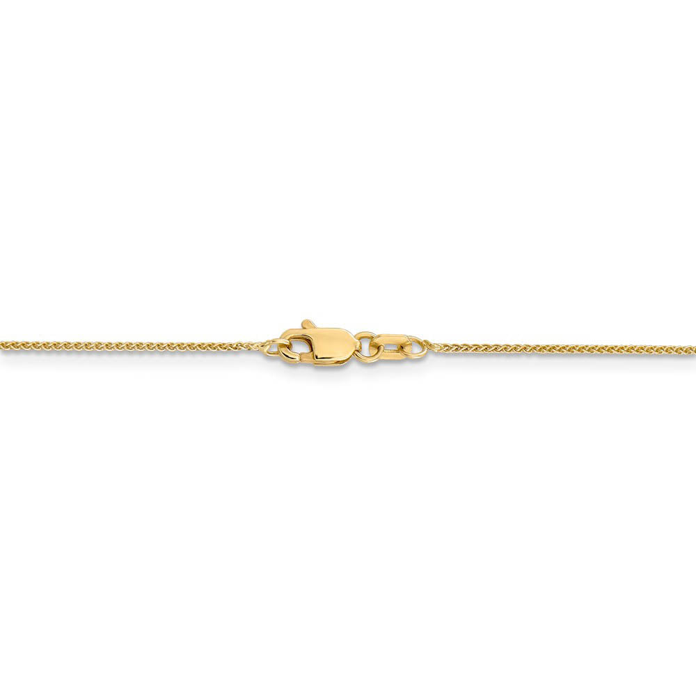 Alternate view of the 0.8mm, 14k Yellow Gold, Solid Spiga Chain Bracelet, 6 Inch by The Black Bow Jewelry Co.
