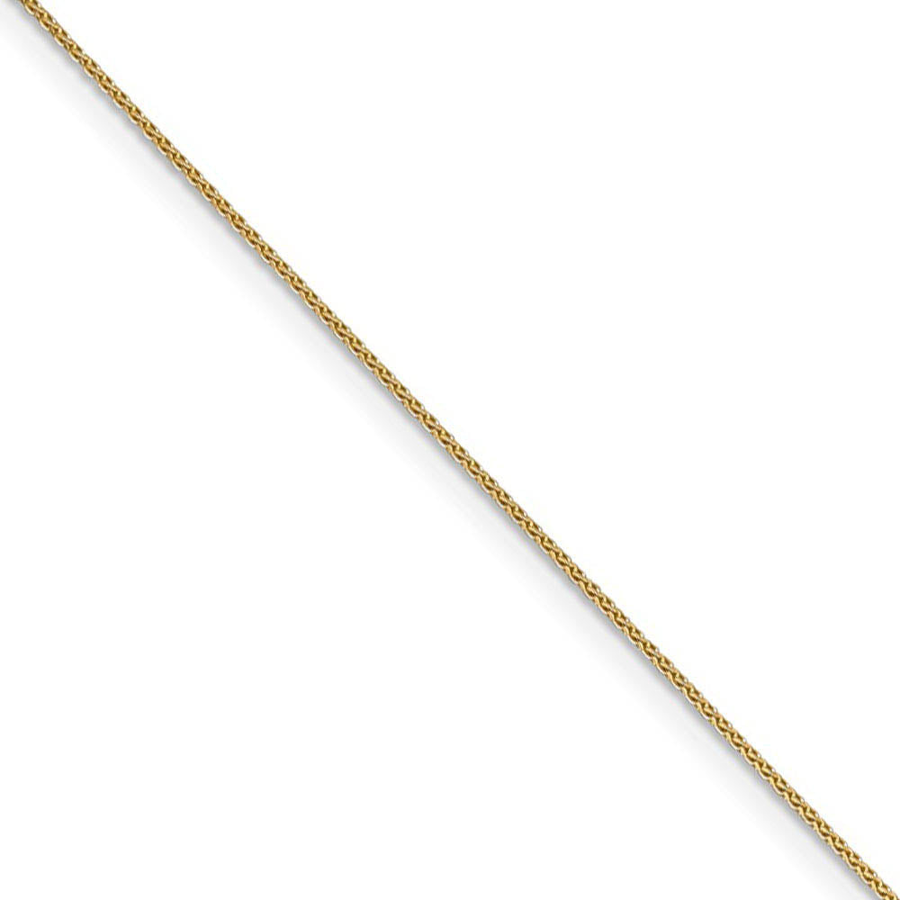 0.65mm, 14k Yellow Gold, Diamond Cut Spiga Chain Necklace, Item C8416 by The Black Bow Jewelry Co.