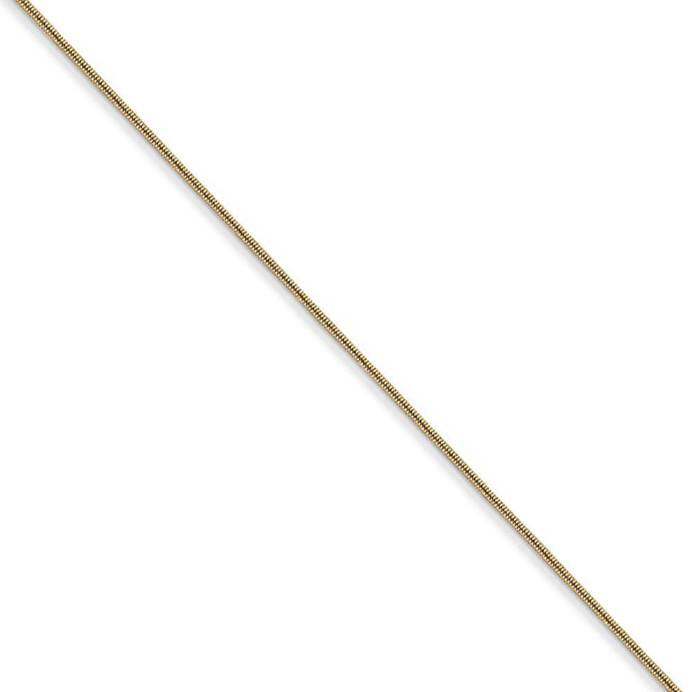 0.65mm, 14k Yellow Gold, Round Snake Chain Necklace, Item C8427 by The Black Bow Jewelry Co.