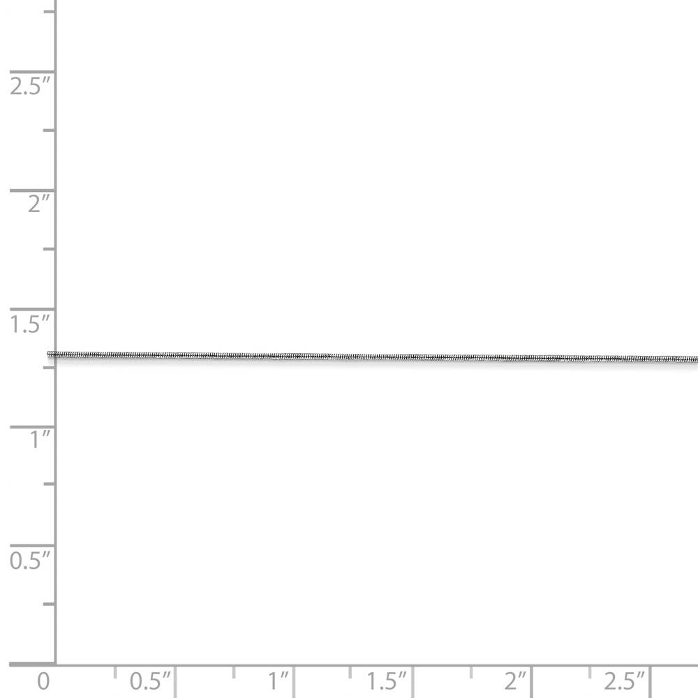 Alternate view of the 0.6mm, 14k White Gold, Round Snake Chain Necklace by The Black Bow Jewelry Co.