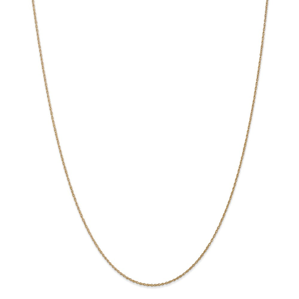 Alternate view of the 0.8mm, 14k Yellow Gold, Baby Rope Chain Necklace by The Black Bow Jewelry Co.