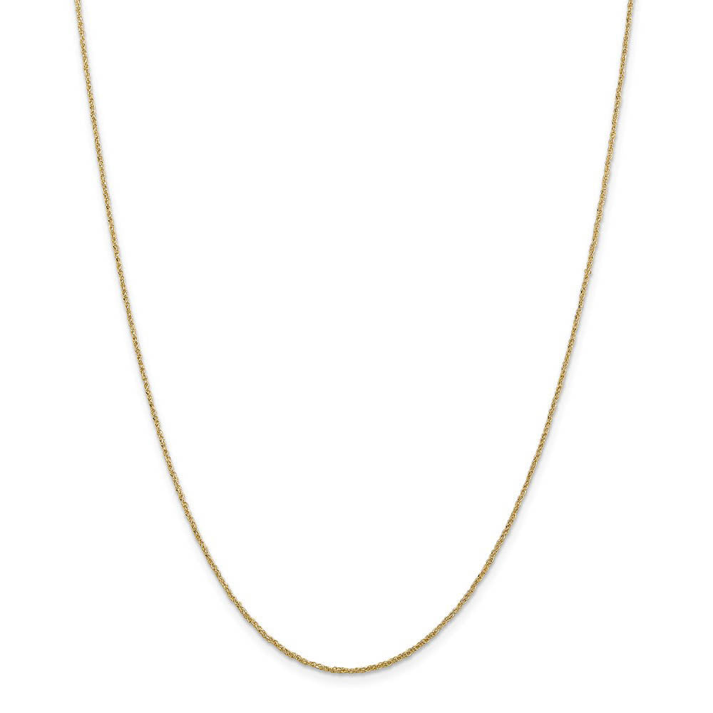 Alternate view of the 1.1mm, 14k Yellow Gold, Ropa Chain Necklace by The Black Bow Jewelry Co.